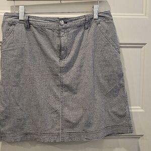 Christopher & Banks Gingham Skort in Black and White